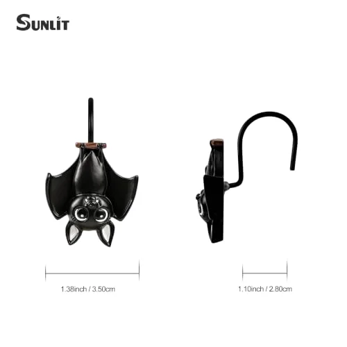 Upside Down Bat Shower Curtain Hooks, photo 2
