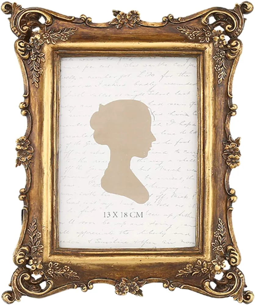 Vintage Picture Frame 5x7, Bronze Gold