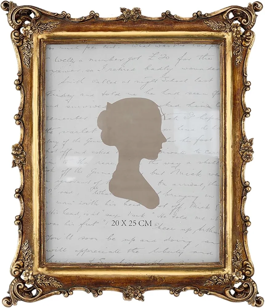 Vintage Picture Frame 8x10, Bronze Gold