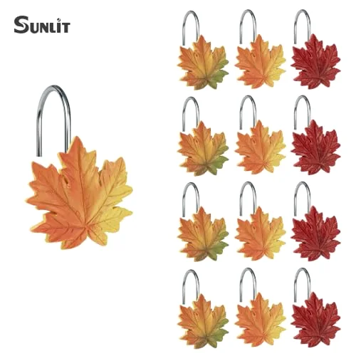 Maple Leaf Shower Curtain Hooks, Yellow to Red, photo 5