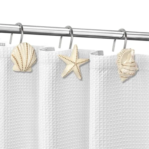 Ocean Decorative Shower Curtain Hooks, Bronze Gold, photo 4