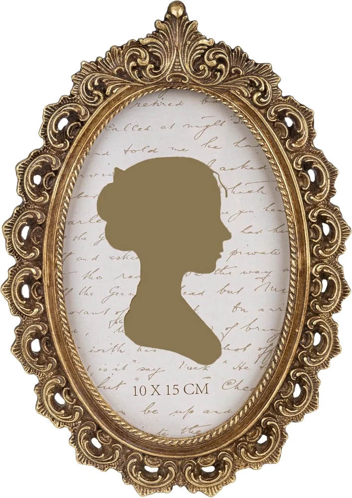 Oval Vintage Picture Frame 4x6, Bronze (5WVS)
