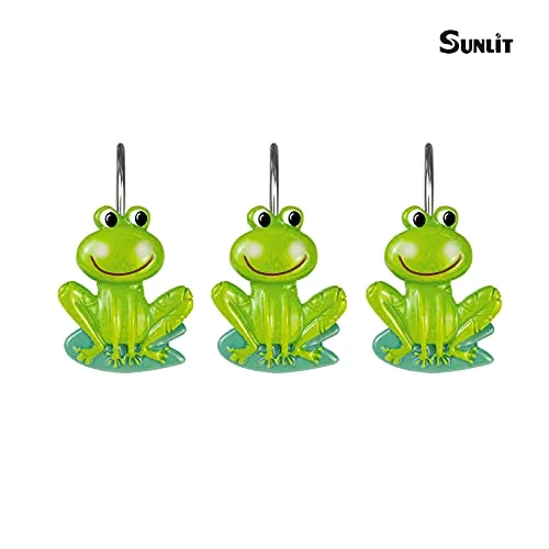 Rustic Decorative Shower Curtain Hooks, Cabin Green, photo 4