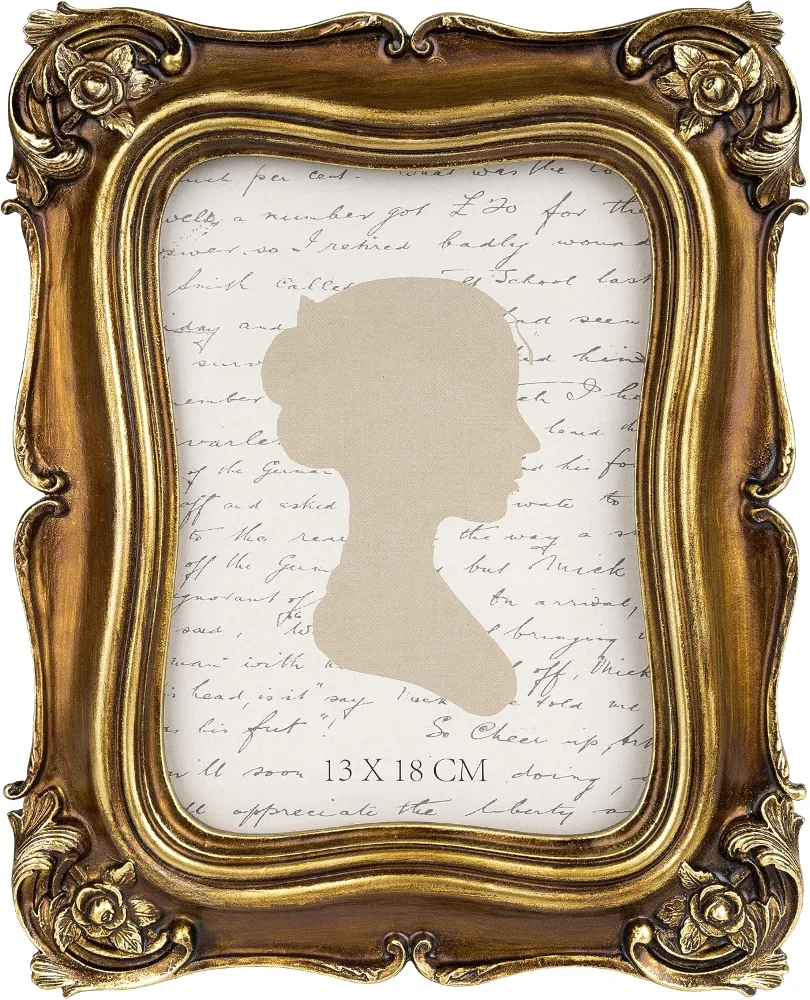 Vintage Picture Frame 5x7, Bronze (F786)