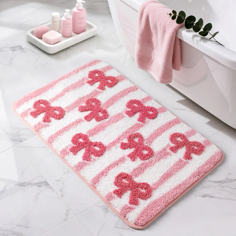 Cute Bow Bathroom Rugs