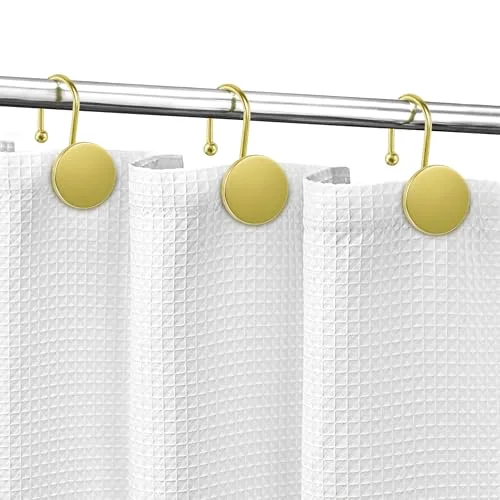 Gold Shower Curtain Hooks, Golden, photo 4