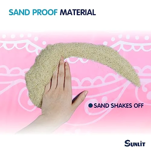 Large Boho Sand Proof Beach Blanket, photo 3