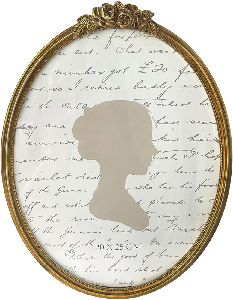 Oval Vintage Picture Frame 8x10, Bronze (FM65)