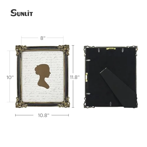 Vintage Picture Frame 8x10, Black Gold, photo 2